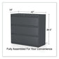 Alera Lateral File 3 Legal/letter/a4/a5-size File Drawers Charcoal 42 X 18.63 X 40.25 - Furniture - Alera®