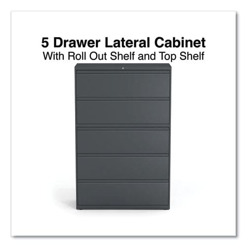 Alera Lateral File 5 Legal/letter/a4/a5-size File Drawers Charcoal 42 X 18.63 X 67.63 - Furniture - Alera®