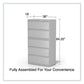 Alera Lateral File 5 Legal/letter/a4/a5-size File Drawers Light Gray 36 X 18.63 X 67.63 - Furniture - Alera®