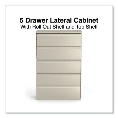 Alera Lateral File 5 Legal/letter/a4/a5-size File Drawers Putty 42 X 18.63 X 67.63 - Furniture - Alera®