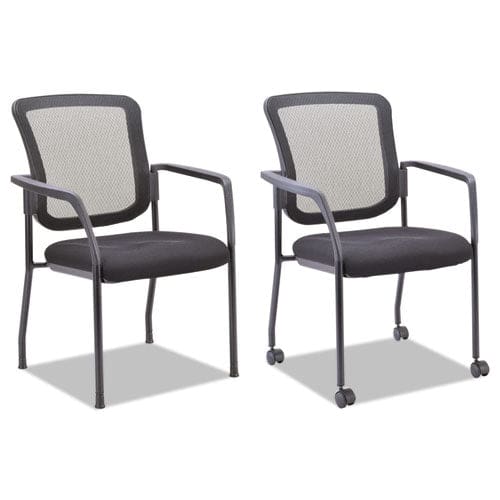 Alera Alera Mesh Guest Stacking Chair 26 X 25.6 X 36.2 Black Seat Black Back Black Base - Furniture - Alera®