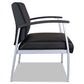 Alera Alera Metalounge Series Bariatric Guest Chair 30.51 X 26.96 X 33.46 Black Seat Black Back Silver Base - Furniture - Alera®