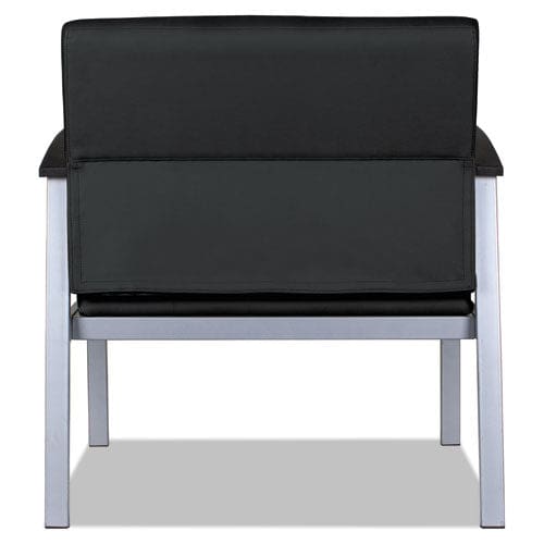 Alera Alera Metalounge Series Bariatric Guest Chair 30.51 X 26.96 X 33.46 Black Seat Black Back Silver Base - Furniture - Alera®