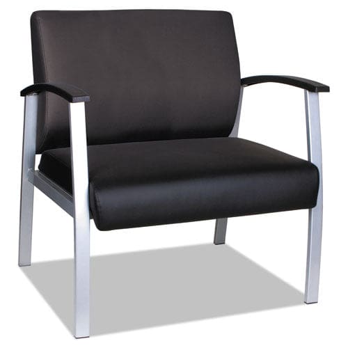 Alera Alera Metalounge Series Bariatric Guest Chair 30.51 X 26.96 X 33.46 Black Seat Black Back Silver Base - Furniture - Alera®