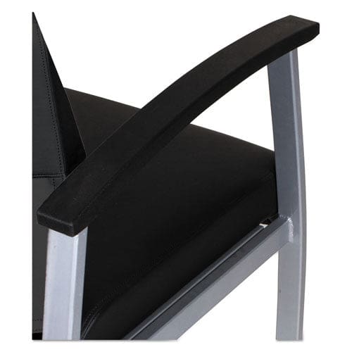 Alera Alera Metalounge Series Bariatric Guest Chair 30.51 X 26.96 X 33.46 Black Seat Black Back Silver Base - Furniture - Alera®