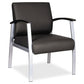 Alera Alera Metalounge Series Mid-back Guest Chair 24.6 X 26.96 X 33.46 Black Seat Black Back Silver Base - Furniture - Alera®