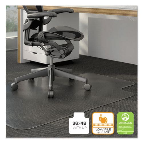 Alera Moderate Use Studded Chair Mat For Low Pile Carpet 36 X 48 Lipped Clear - Furniture - Alera®