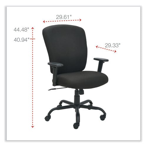 Alera Alera Mota Series Big And Tall Chair Supports Up To 450 Lb 19.68 To 23.22 Seat Height Black - Furniture - Alera®