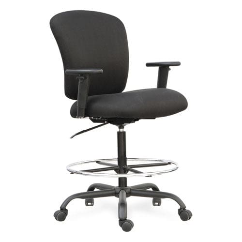 Alera Alera Mota Series Big And Tall Stool Supports Up To 450 Lb 28.74 To 32.67 Seat Height Black - Office - Alera®