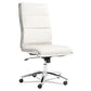 Alera Alera Neratoli High-back Slim Profile Chair Faux Leather 275 Lb Cap 17.32 To 21.25 Seat Height White Seat/back Chrome - Furniture -