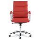 Alera Alera Neratoli Mid-back Slim Profile Chair Faux Leather Supports Up To 275 Lb Red Seat/back Chrome Base - Furniture - Alera®