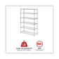 Alera Nsf Certified 6-shelf Wire Shelving Kit 48w X 18d X 72h Silver - Office - Alera®