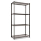 Alera Nsf Certified Industrial Four-shelf Wire Shelving Kit 36w X 18d X 72h Black - Office - Alera®