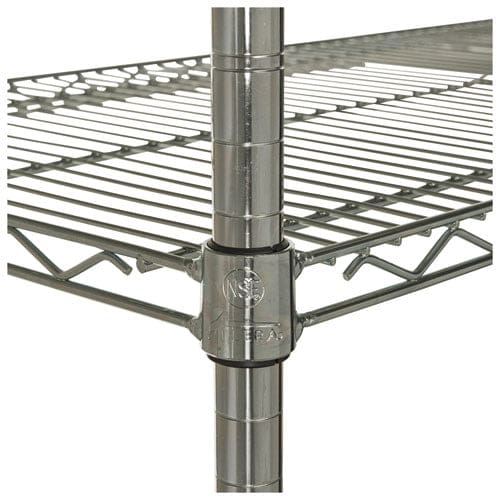 Alera Nsf Certified Industrial Four-shelf Wire Shelving Kit 48w X 18d X 72h Silver - Office - Alera®