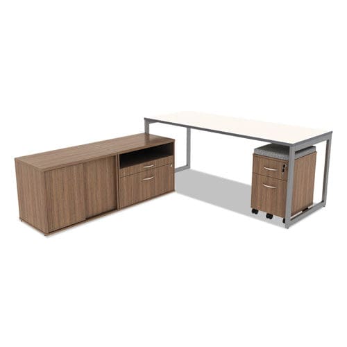 Alera Alera Open Office Desk Series Adjustable O-leg Desk Base 47.25 To 70.78w X 23.63d X 28.5h Silver - Furniture - Alera®