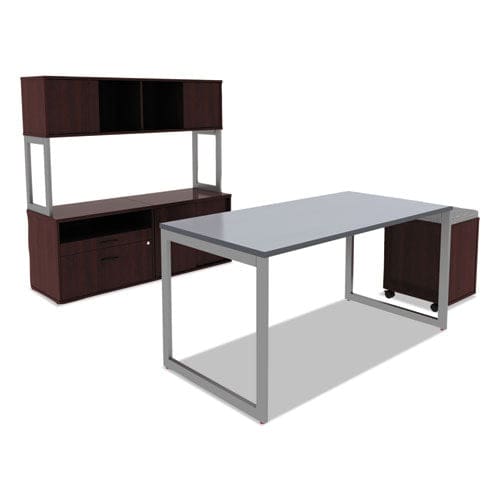 Alera Alera Open Office Desk Series Adjustable O-leg Desk Base 47.25 To 70.78w X 29.5d X 28.5h Silver - Furniture - Alera®