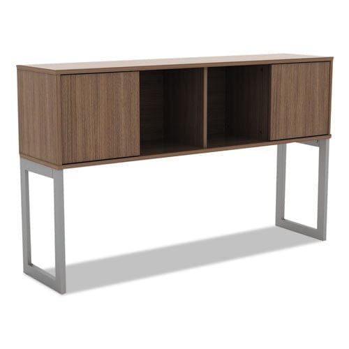 Alera Alera Open Office Desk Series Hutch 59w X 15d X 36.38h Modern Walnut - Furniture - Alera®