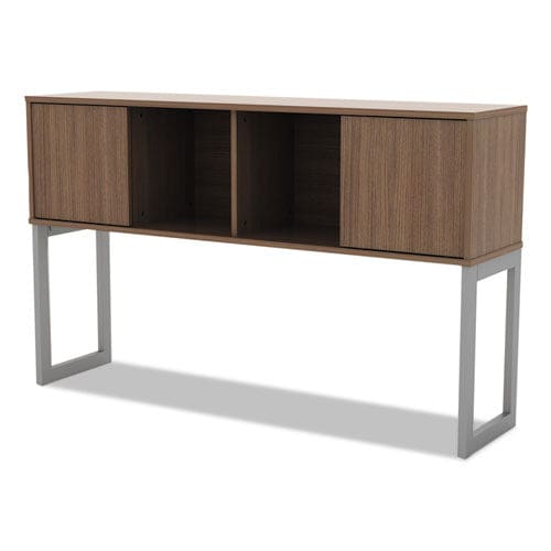 Alera Alera Open Office Desk Series Hutch 59w X 15d X 36.38h Modern Walnut - Furniture - Alera®