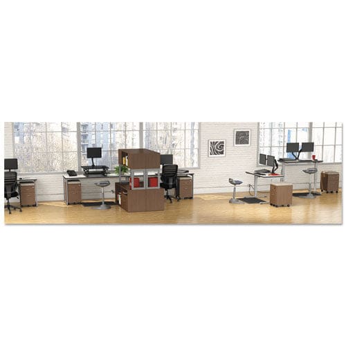 Alera Alera Open Office Desk Series Hutch 59w X 15d X 36.38h Modern Walnut - Furniture - Alera®