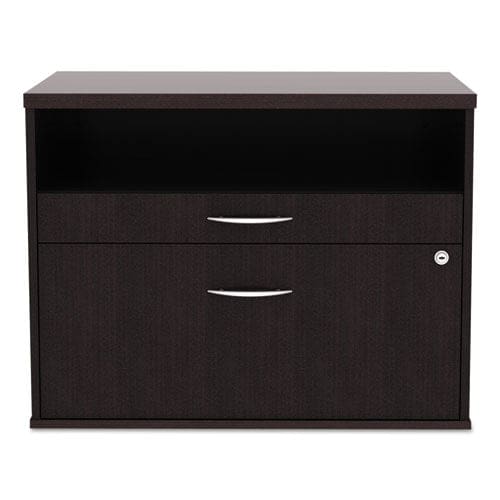 Alera Alera Open Office Desk Series Low File Cabinet Credenza 2-drawer: Pencil/file Legal/letter 1 Shelf,cherry,29.5x19.13x22.88 - Furniture