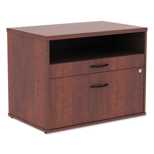 Alera Alera Open Office Desk Series Low File Cabinet Credenza 2-drawer: Pencil/file Legal/letter 1 Shelf,cherry,29.5x19.13x22.88 - Furniture