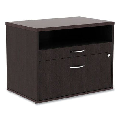 Alera Alera Open Office Desk Series Low File Cabinet Credenza 2-drawer: Pencil/file,legal/letter,1 Shelf,espresso,29.5x19.13x22.88 -