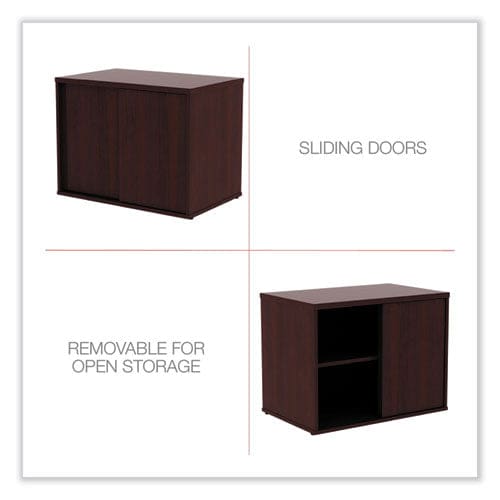 Alera Alera Open Office Low Storage Cab Cred 29.5w X 19.13d X 22.78h Mahogany - Furniture - Alera®