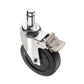 Alera Optional Casters For Wire Shelving Grip Ring Stem 3 Wheel Black 4/set (2 Locking) - Janitorial & Sanitation - Alera®