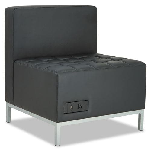 Alera Alera Qub Series Powered Armless L Sectional 26.38w X 26.38d X 30.5h Black - Furniture - Alera®