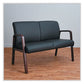 Alera Alera Reception Lounge Series Wood Loveseat 44.88w X 26.13d X 33h Black/mahogany - Furniture - Alera®