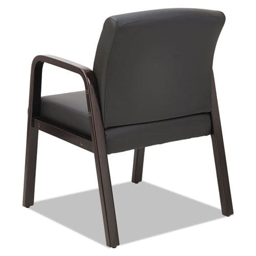 Alera Alera Reception Lounge Wl Series Guest Chair 24.21 X 24.8 X 32.67 Black Seat Black Back Espresso Base - Furniture - Alera®