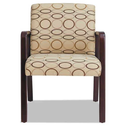 Alera Alera Reception Lounge Wl Series Guest Chair 24.21 X 24.8 X 32.67 Tan Seat Tan Back Mahogany Base - Furniture - Alera®