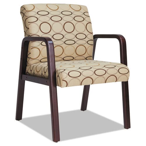 Alera Alera Reception Lounge Wl Series Guest Chair 24.21 X 24.8 X 32.67 Tan Seat Tan Back Mahogany Base - Furniture - Alera®