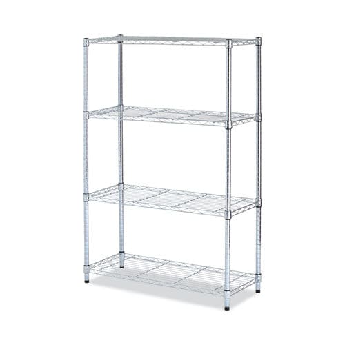 Alera Residential Wire Shelving Four-shelf 36w X 14d X 54h Silver - Office - Alera®