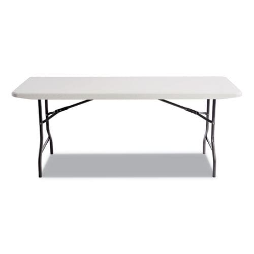 Alera Resin Rectangular Folding Table Square Edge 72w X 30d X 29h Platinum - Furniture - Alera®