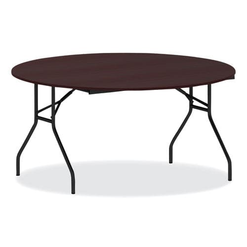 Alera Round Wood Folding Table 59 Diameter X 29.13h Mahogany - Furniture - Alera®