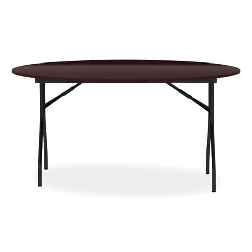 Alera Round Wood Folding Table 59 Diameter X 29.13h Mahogany - Furniture - Alera®