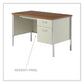 Alera Single Pedestal Steel Desk 45.25 X 24 X 29.5 Cherry/putty - Office - Alera®