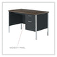 Alera Single Pedestal Steel Desk 45.25 X 24 X 29.5 Mocha/black - Office - Alera®