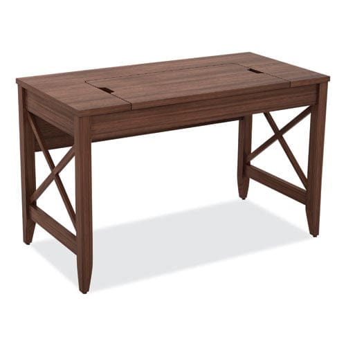 Alera Sit-to-stand Table Desk 47.25 X 23.63 X 29.5 To 43.75 Modern Walnut - Furniture - Alera®