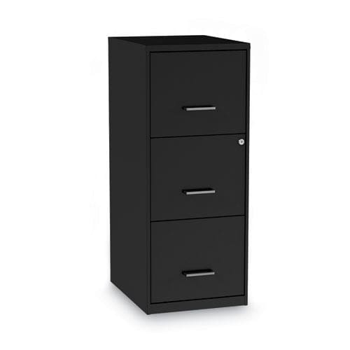 Alera Soho Vertical File Cabinet 3 Drawers: File/file/file Letter Black 14 X 18 X 34.9 - Furniture - Alera®