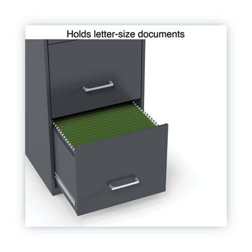 Alera Soho Vertical File Cabinet 3 Drawers: Pencil/file/file Letter Charcoal 14 X 18 X 26.9 - Furniture - Alera®