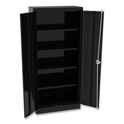 Alera Space Saver Storage Cabinet Four Fixed Shelves 30w X 15d X 66h Black - Furniture - Alera®