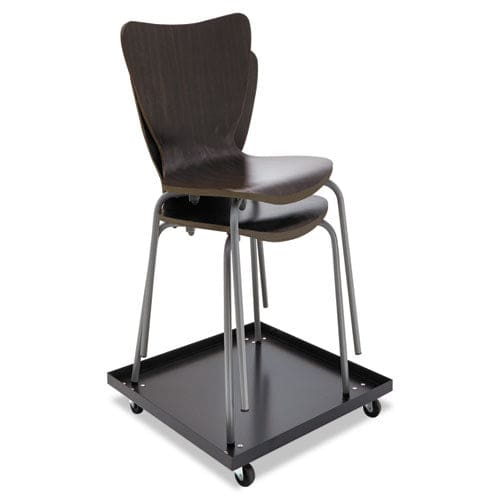 Alera Stacking Chair Dolly Metal 320 Lb Capacity 22.44 X 22.44 X 3.93 Black - Janitorial & Sanitation - Alera®