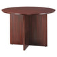 Alera Alera Valencia Round Conference Table With Legs 42 Diameter X 29.5h Mahogany - Furniture - Alera®