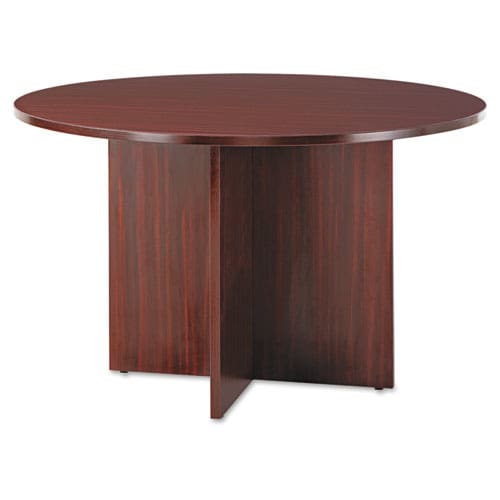 Alera Alera Valencia Round Conference Table With Legs 42 Diameter X 29.5h Mahogany - Furniture - Alera®