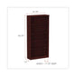 Alera Alera Valencia Series Bookcase Five-shelf 31.75w X 14d X 64.75h Mahogany - Furniture - Alera®