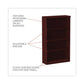 Alera Alera Valencia Series Bookcase Four-shelf 31.75w X 14d X 54.88h Mahogany - Furniture - Alera®