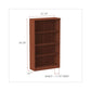 Alera Alera Valencia Series Bookcase Four-shelf 31.75w X 14d X 54.88h Medium Cherry - Furniture - Alera®