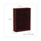 Alera Alera Valencia Series Bookcase Three-shelf 31.75w X 14d X 39.38h Mahogany - Furniture - Alera®